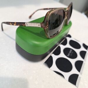 kate spade Translucent Blush Pink Frame Sunglasses with Gradient Lenses